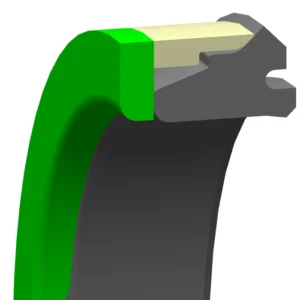 Enerlip® Seal –Unidirectional seal consists of a specially shaped elastomeric energizer with a mating PTFE-type heel bearing