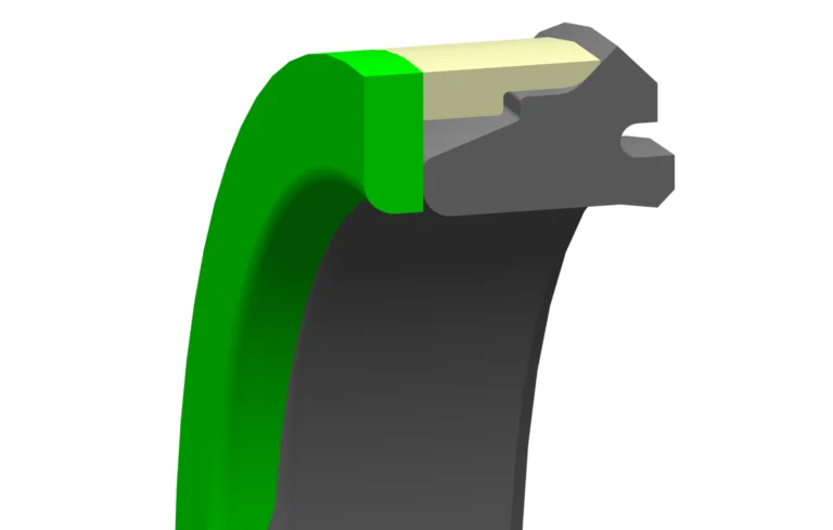 Enerlip® Seal –Unidirectional seal consists of a specially shaped elastomeric energizer with a mating PTFE-type heel bearing